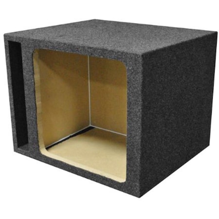 Q Power 15 in. Single Square Vented Subwoofer Enclosure Box, Charcoal HD115 VENT SQ